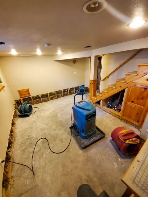 Inside Basement Water Removal Equipment